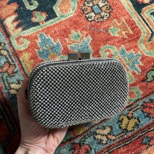 Metallic Diamond Clutch and Crossbody